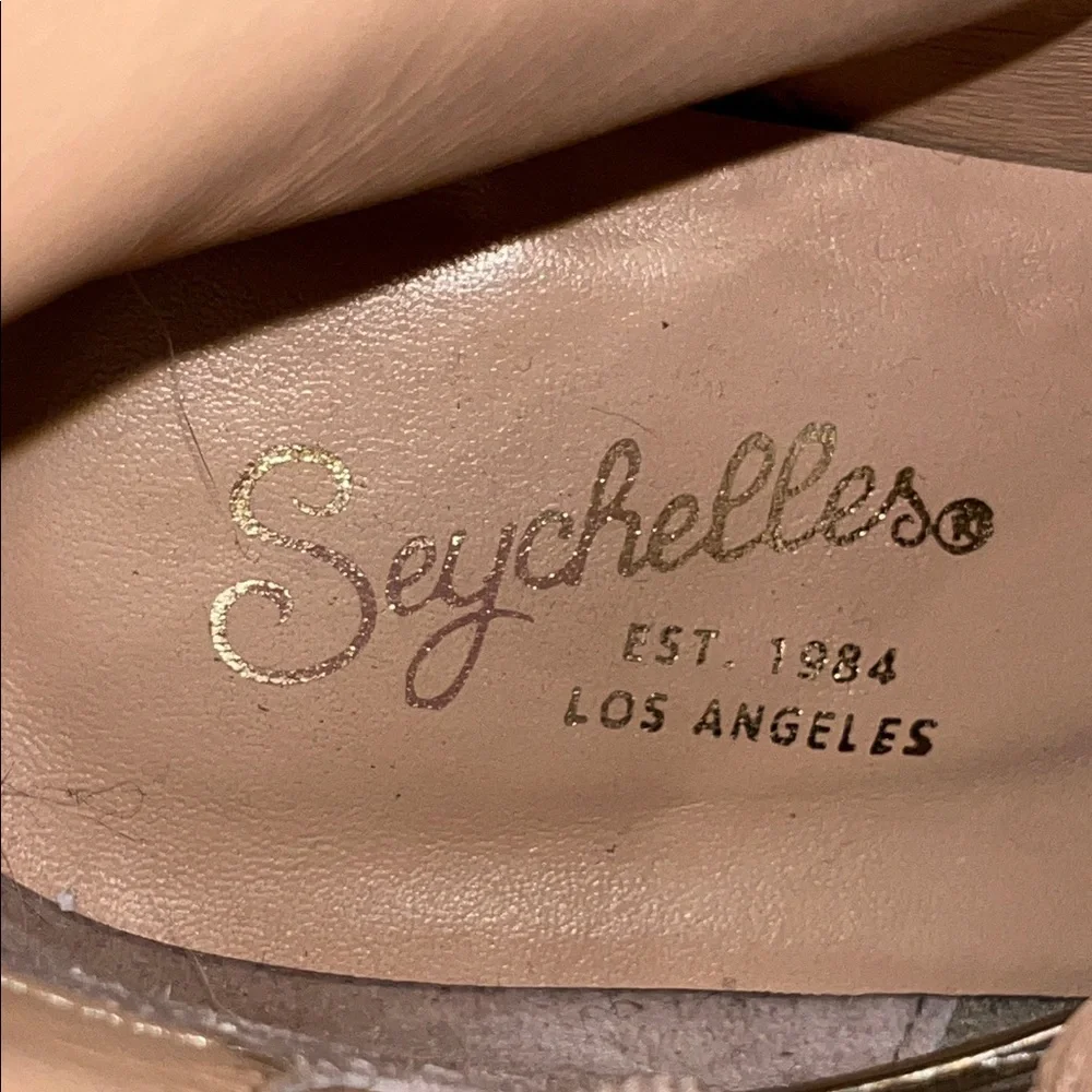 Seychelles Tan Ankle Boots with Triple Buckle Straps and zip closure